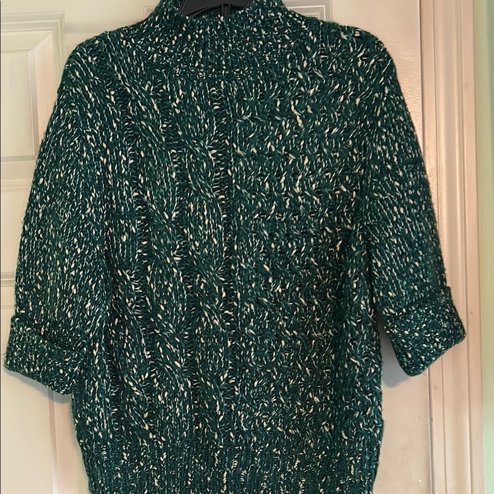 New York & Company Green and White Sweater